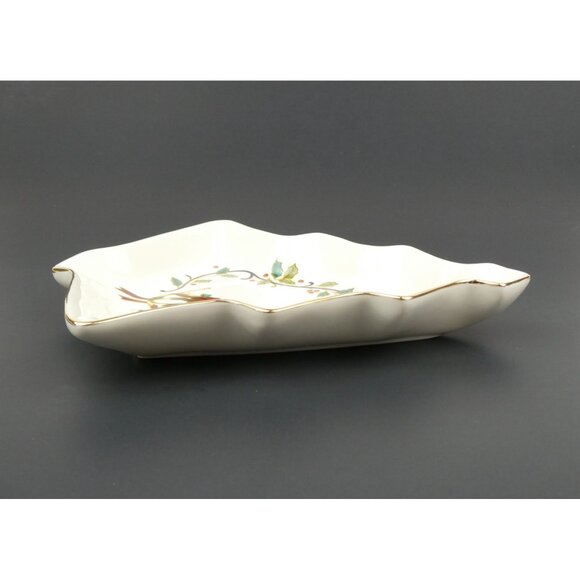 Mikasa Fine China Holiday Elegance Christmas Tree Shaped Serving Dish - Picture 3 of 11